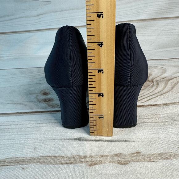 Valerie Stevens Blue Almond Toe Pumps Size 6 - Picture 6 of 8